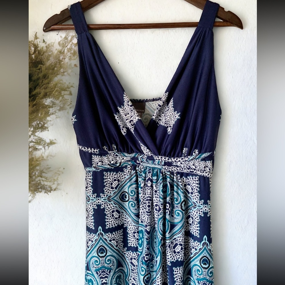 Covington Sleeveless Boho Print Maxi Dress Size Medium - Picture 6 of 13